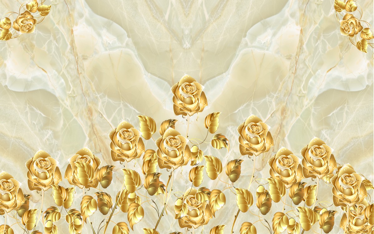 Фреска Тициановые цветы